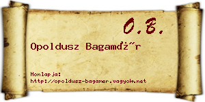 Opoldusz Bagamér névjegykártya